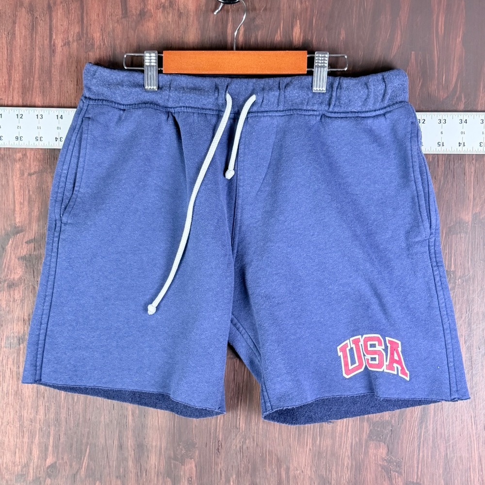 Chubbies USA Sweat Shorts Navy Blue Fleece 7 Inch Inseam Mens Large Made USA